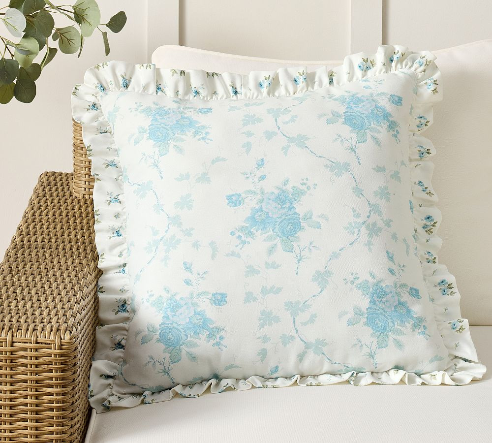 LoveShackFancy Rose Outdoor Pillow | Pottery Barn (US)