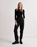 Huston Pull-On Tapered Pants in Plaid | Madewell