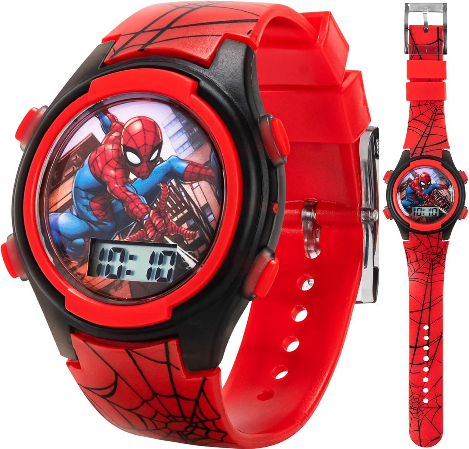 Accutime Marvel Spider-Man Digital Watch for Kids – Durable Plastic Timepiece, LCD Display, Qua... | Amazon (US)