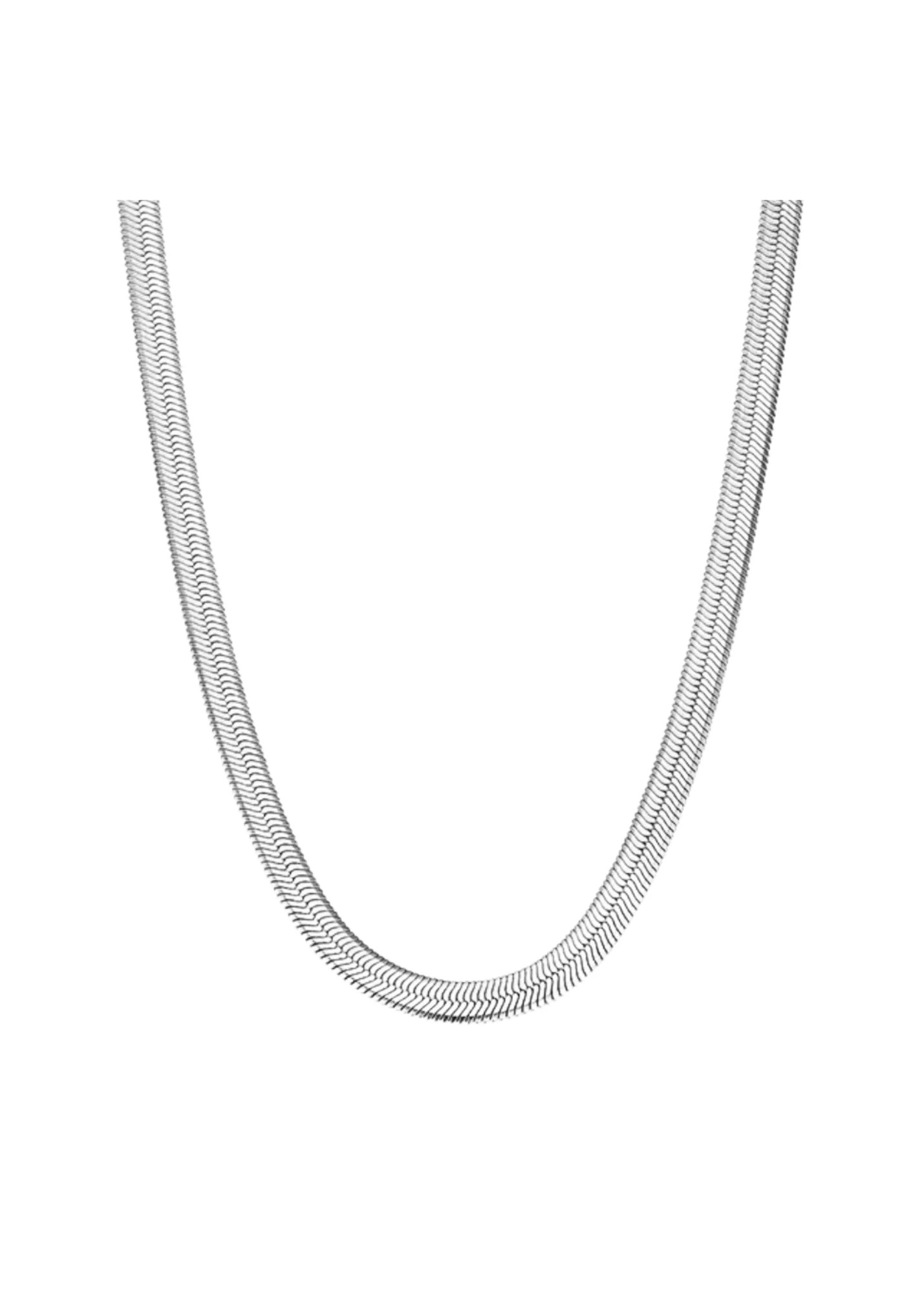 Silver Herringbone Necklace | hjane jewels