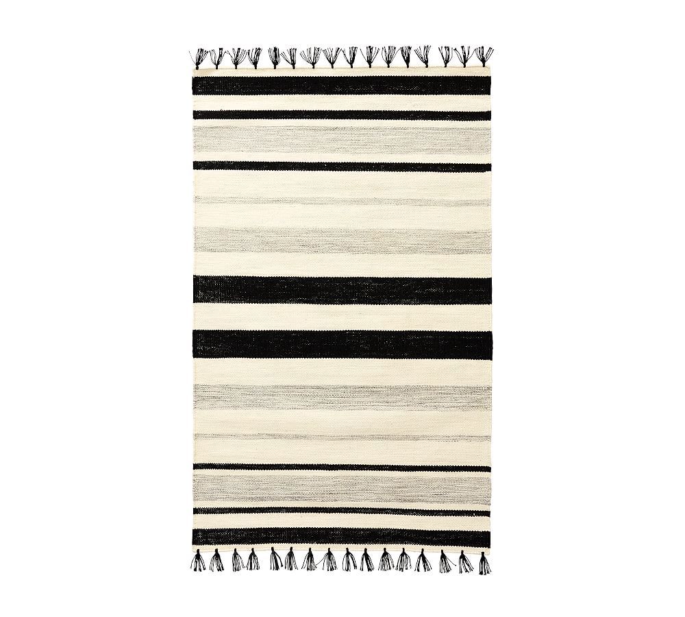 Titus Striped Handcrafted Outdoor Rug | Pottery Barn (US)