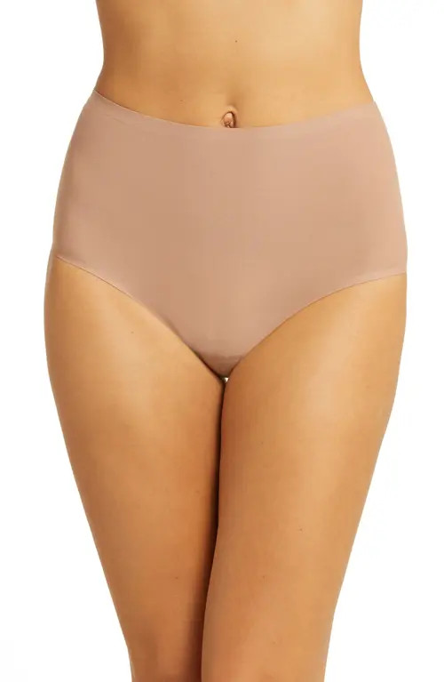 Chantelle Lingerie Soft Stretch High Waist Briefs in Coffee Latte at Nordstrom | Nordstrom