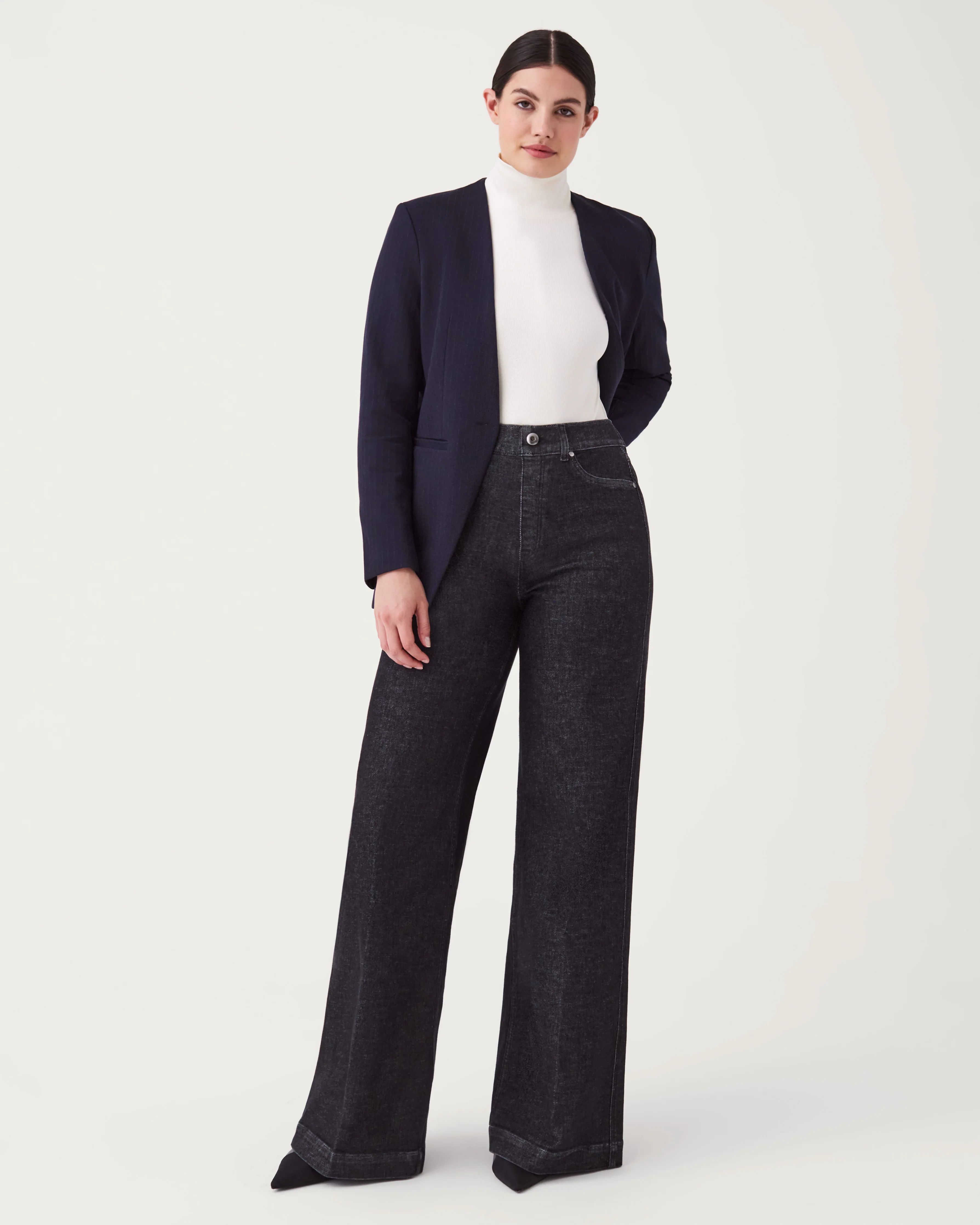 Wide Leg Jeans, Charcoal | Spanx