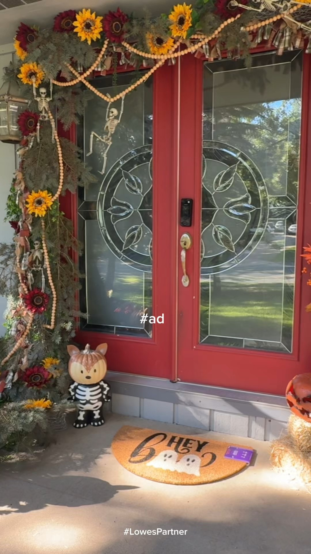 #ad #LowesPartner  Once my porch was finished I had to decide which Halloween door mat from Lowe’s was my favorite and I decided on ‘Hey Boo’ 👻

I loved how she was a unique shape and she simply fit me the best. I added in a few little homemade ghosts and I’ll post those videos soon but I think this ties the whole porch together and I couldn’t be happier with it! 

What is your favorite part of the doorway? 

@Loweshomeimprovement #Halloweendecor #halloweenfrontstep #halloweendoormat

#LTKSeasonal #LTKHome #LTKFindsUnder50