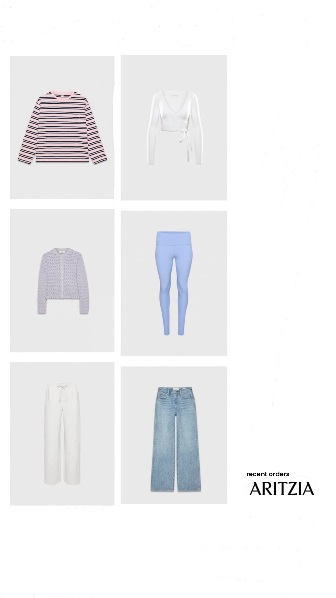 Recent aritzia order 🛒