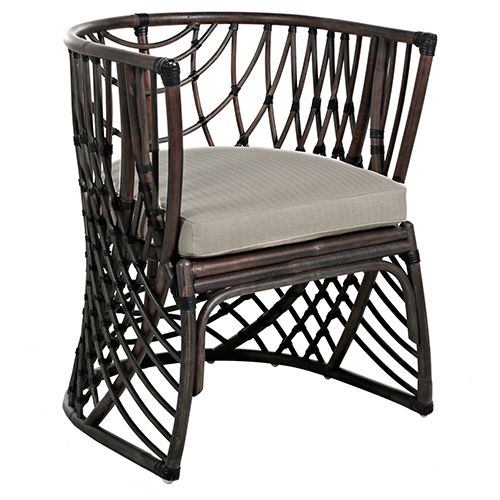 Gabby Home Asher Beige Linen And Black Rattan Dining Chair Sch 160040 | Bellacor | Bellacor