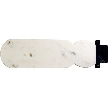 Creative Co-Op Marble Snowman Shaped Cheese and Cutting Board, White and Black | Amazon (US)