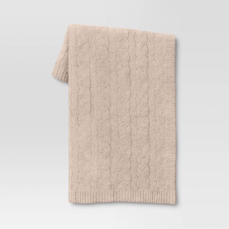 Cozy Cable Knit Throw Blanket - Threshold™ | Target