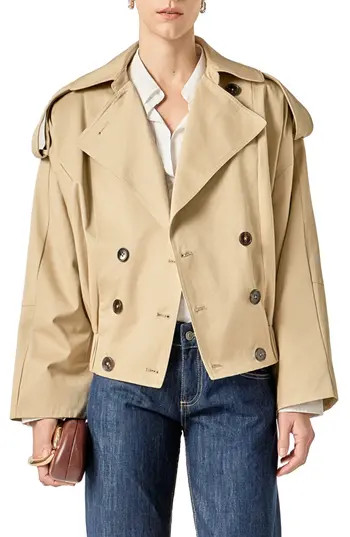 English Factory Double Breasted Trench Coat in Beige at Nordstrom Rack, Size X-Small | Nordstrom Rack