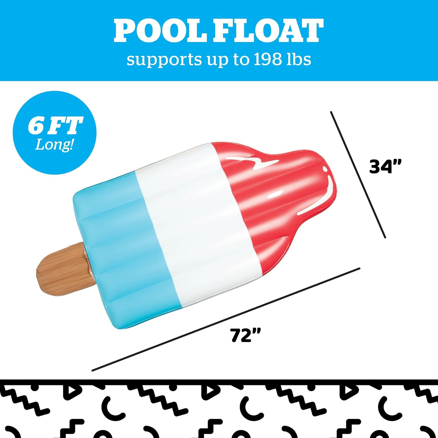 BigMouth Inc. Pool Float, Large Lounge Raft, Durable Vinyl Floatie, Summer Pool Party Water Toy | Amazon (US)