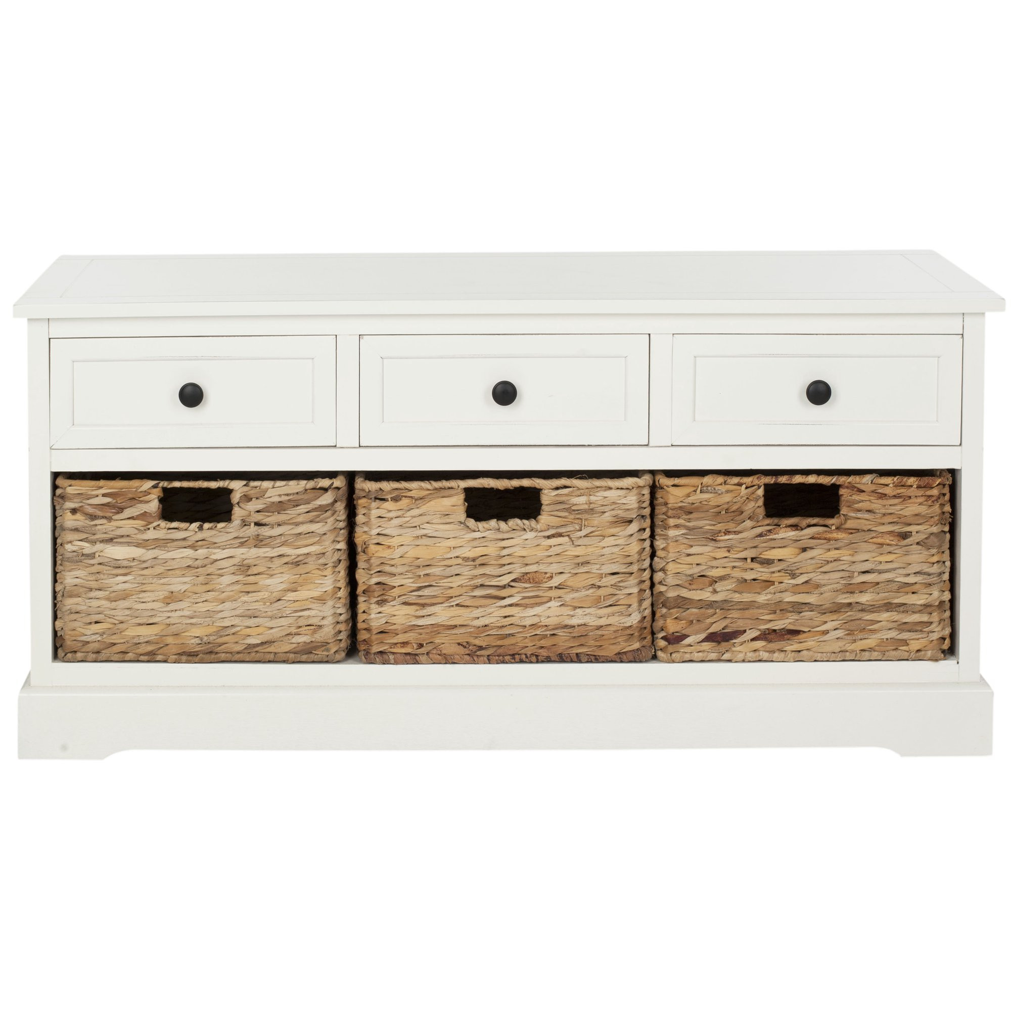 Safavieh Damien Storage Bench with 3 Wicker Baskets and 3 Drawers | Walmart (US)