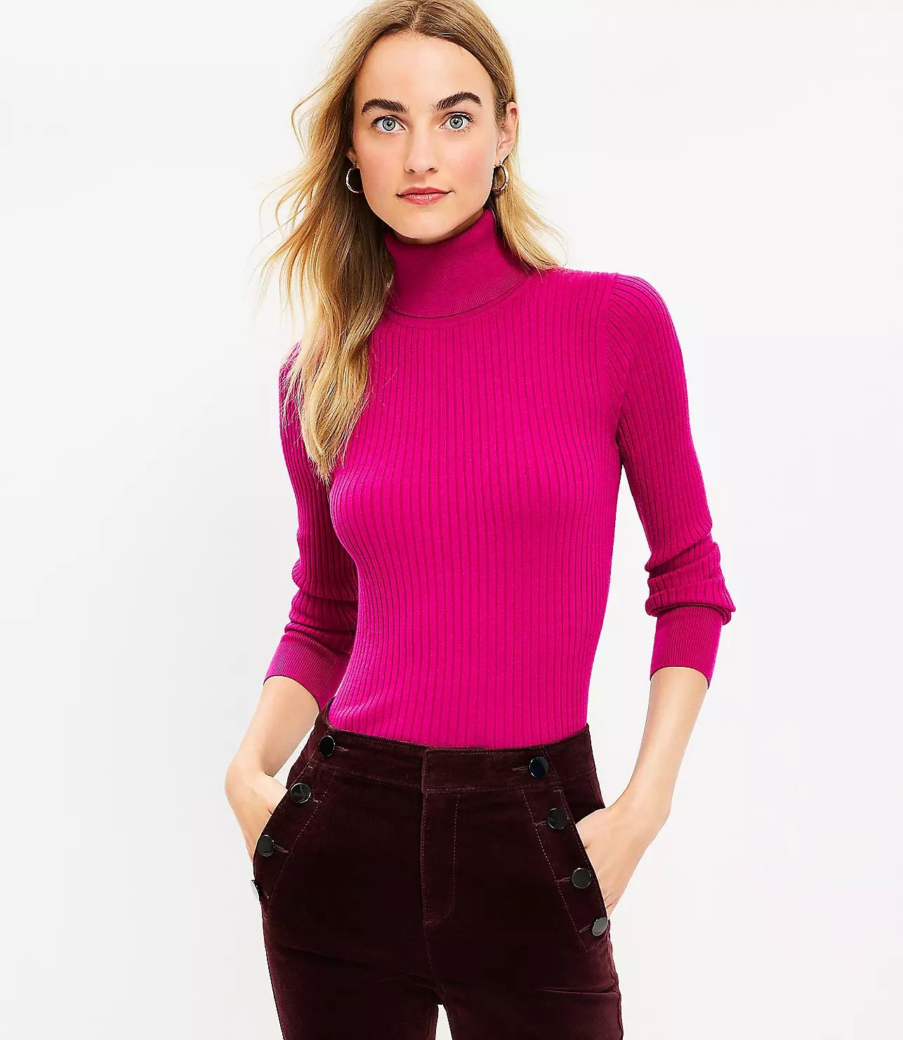 Ribbed Turtleneck Sweater | LOFT