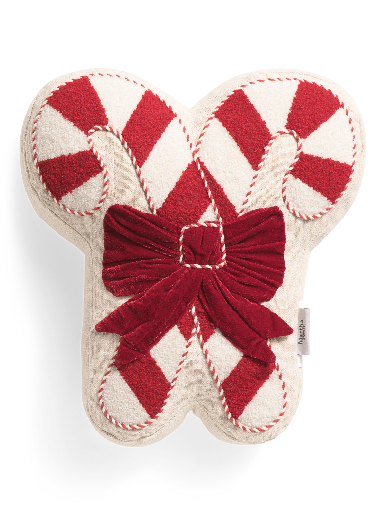15x16 Candycane Bow Shaped Pillow | Throw Pillows | Marshalls | Marshalls