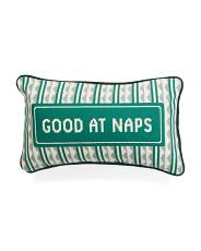 9X16 Good At Naps Needlepoint Pillow, Cotton/Polyester | TJ Maxx