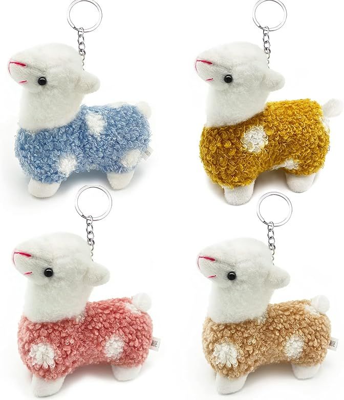 Enhopty 4PCS Cute Alpaca Keychain Plush Easter Llama Plushie Goat Pendant Mini Sheep Doll Stuffed... | Amazon (US)