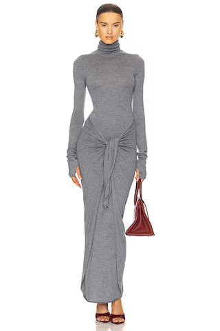 Helsa Oakleigh Maxi Knit Dress in Light Grey from Revolve.com | Revolve Clothing (Global)