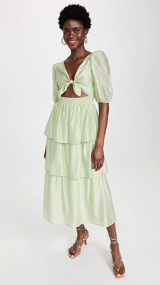 Tie Front Top Tiered Maxi Dress | Shopbop