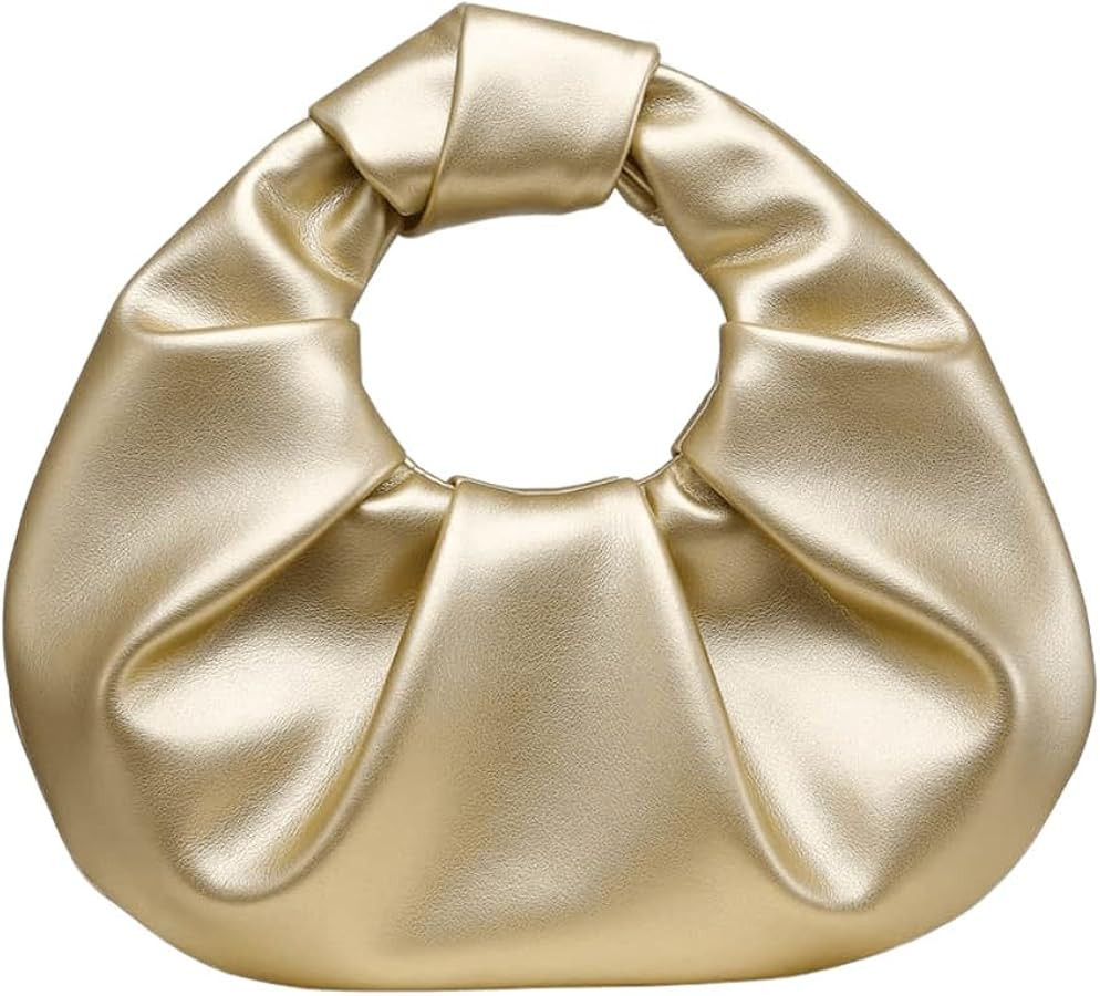 Verdusa Women's Ruched PU Leather Hobo Handbag Clutch Purse | Amazon (US)
