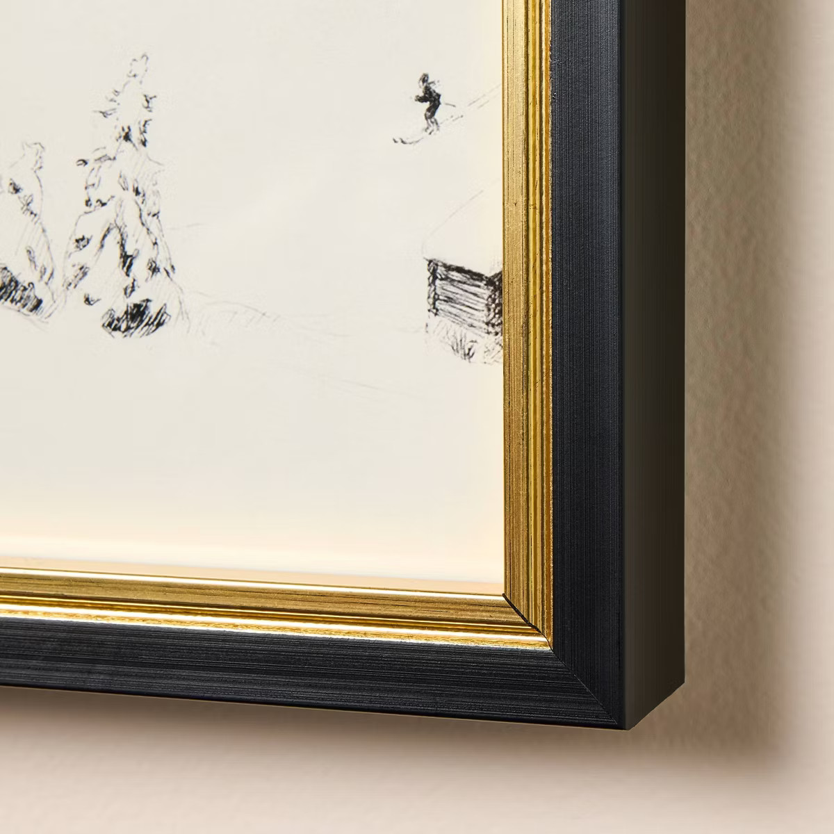 11"x14" Snowy Mountain Cabin Framed Wall Art - Hearth & Hand™ with Magnolia | Target