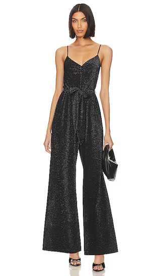 Kallie Jumpsuit | Black Sparkly Jumpsuit Black Sparkle Jumpsuit Holiday Black Jumpsuit Outfit | Revolve Clothing (Global)