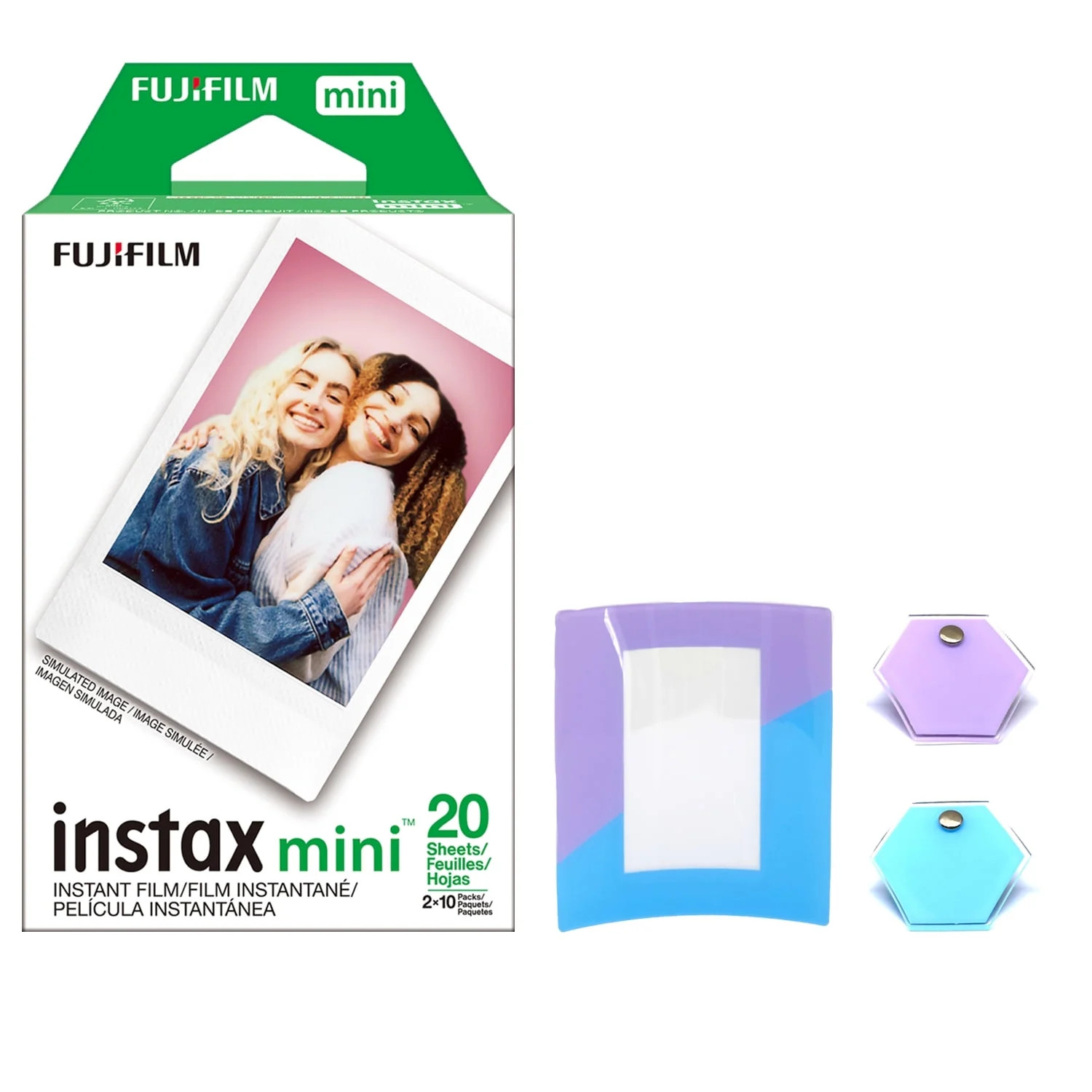 Fujifilm Instax Mini Instant Camera Film (20 Sheets) Bundle With Fujifilm Instax Mini Photo Frame... | Walmart (US)