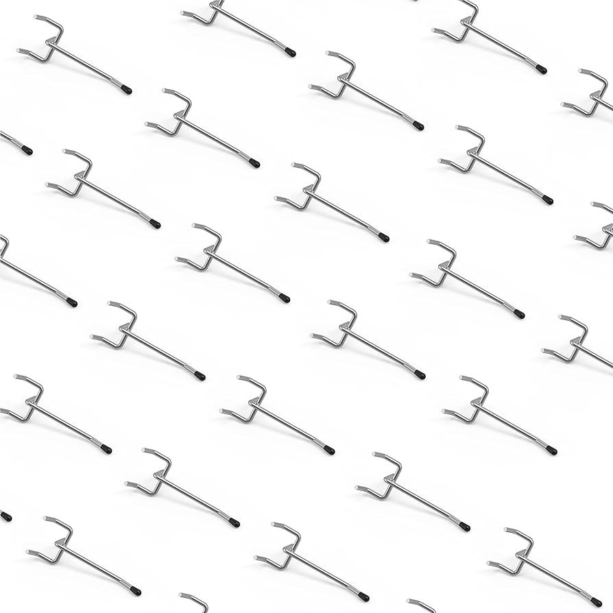 HUHOLE Pegboard Hooks 50PC Pegs Ideal Garage Organization Wall Storage Tool Organizer Fit 1/4" 1/... | Amazon (US)