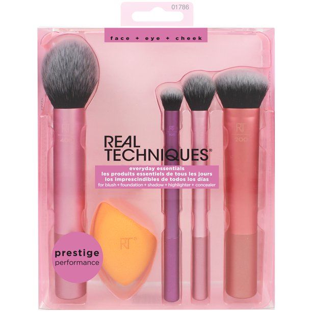 Real Techniques Everyday Essentials Kit with 1 Miracle Complexion Sponge, Makuep Brush Set with S... | Walmart (US)