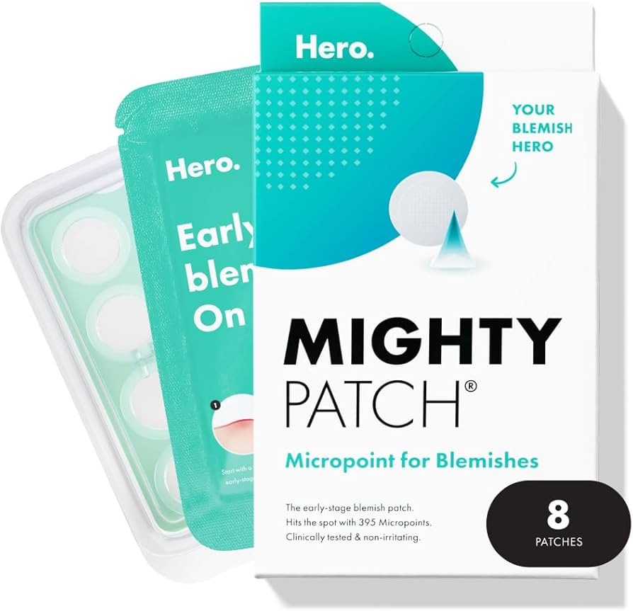 Amazon.com: Mighty Patch Micropoint™ for Blemishes from Hero Cosmetics - Hydrocolloid Acne Spot... | Amazon (US)