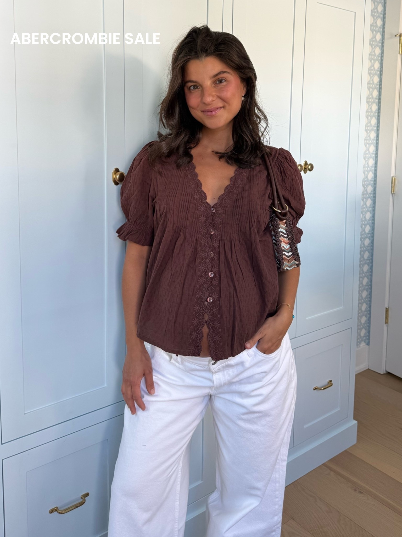 [8/5/26] my abercrombie code is live! 25-50% Off All Jeans + 20% Off Almost Everything Else + AFVIVIANE for a stackable 15% off | wearing 29 short in jeans + small in top (100% cotton!) 

[Denim Promo: *Offer valid online only August 5, 2026 to August 10, 2026 in US/CA. Excludes clearance. Online price reflects discount. Extra 20% Off: *Offer valid in stores and online August 5, 2026 to August 10, 2026 in US/CA. Exclusions apply as indicated. Online price reflects discount. Promo Code: *Use code AFVIVIANE to get an additional 15% off almost everything in stores and online at checkout from August 5, 2026 to August 10, 2026 in US/CA. Exclusions apply. See details online.]