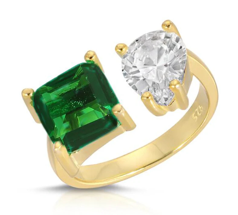 Best of Both Worlds Ring - Clear / Emerald | Joy Dravecky