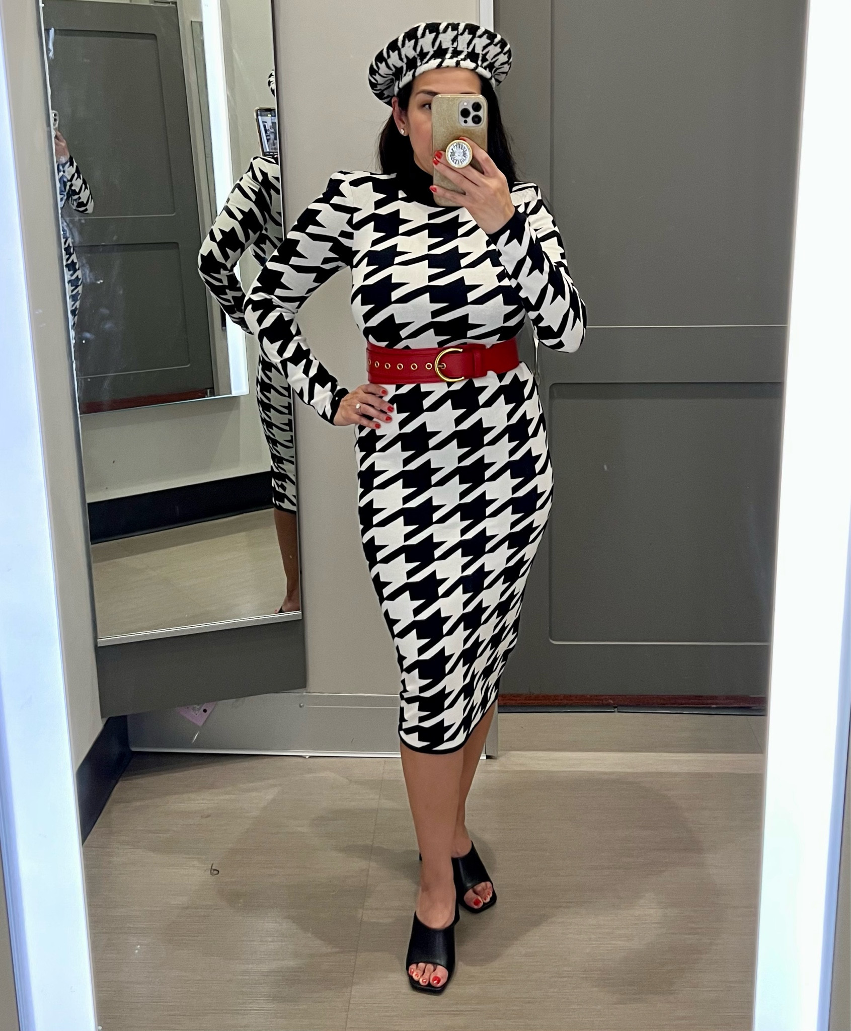 These Sergio Hudson pieces from Target’s Fall Designer Collection are MUST HAVES!  I cannot say enough about the quality of the fabric and materials on this dress, beret and belt!
This dress ran on the large side in my opinion and the belt ran on the small side.  For reference, I’m 5’1” and 125 lbs wearing an XXS dress and XS/S in the belt.  Grab these while you can!

* Dress - $45
* Belt - $30
* Beret - $20
* Heels - $32.99

#LTKSeasonal #LTKunder50 #LTKstyletip