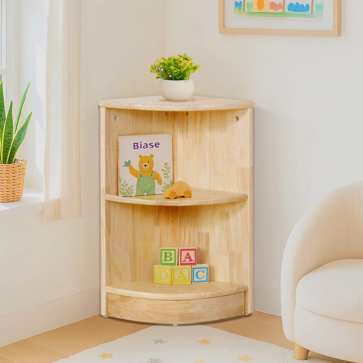 Solid Rubber Corner Cabinet | Wayfair North America