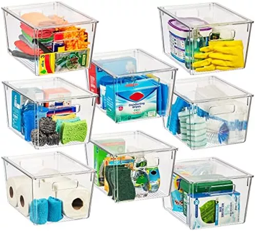 ClearSpace Plastic Pantry Organization and Storage Bins, 8 Pack 