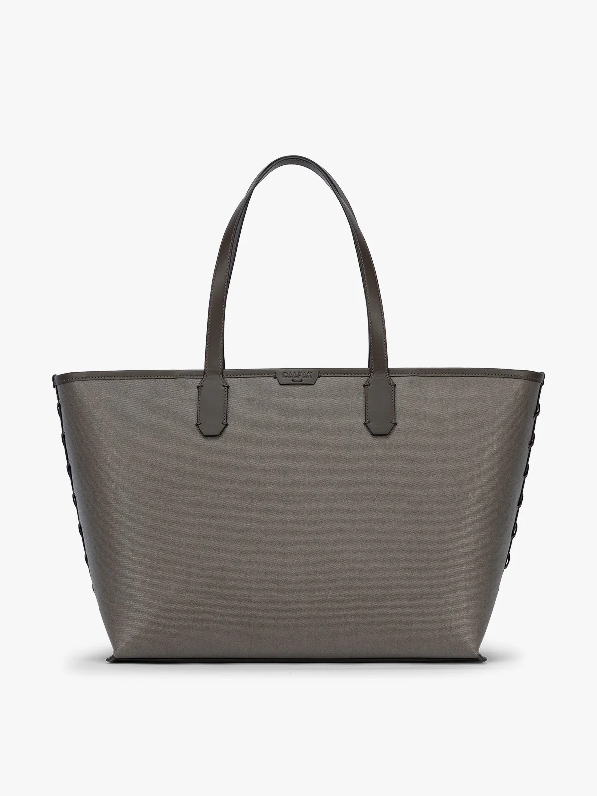 Colette 15" Canvas Laptop Tote in Mushroom | CALPAK