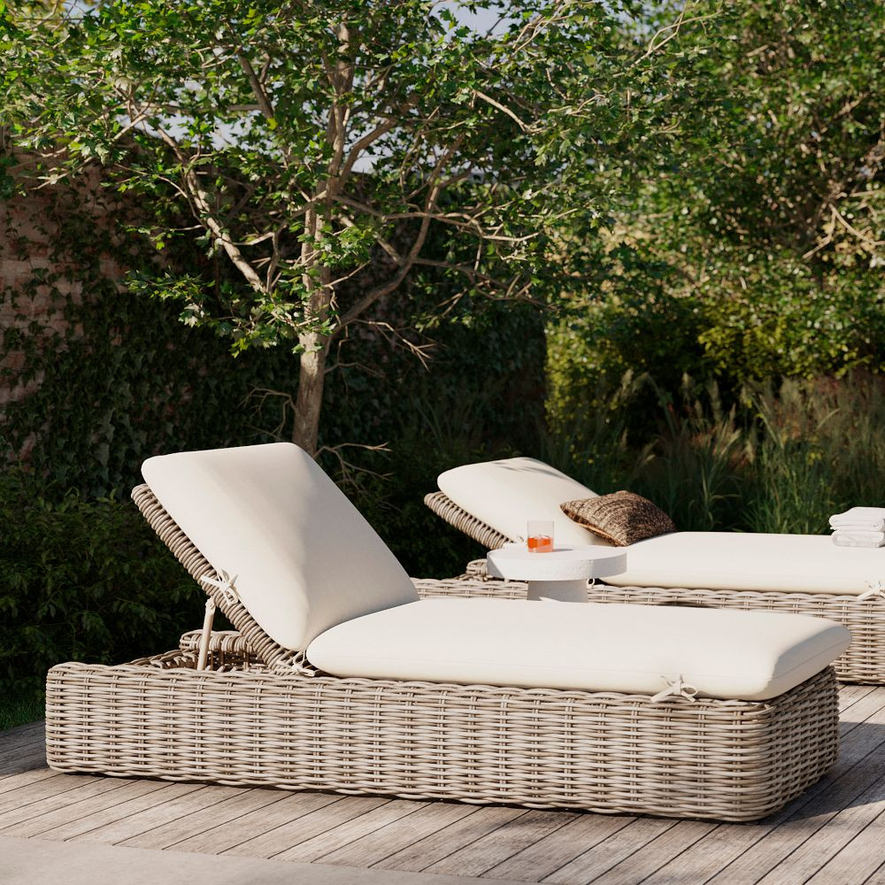 Westport Wicker Outdoor Chaise Lounge | West Elm (US)