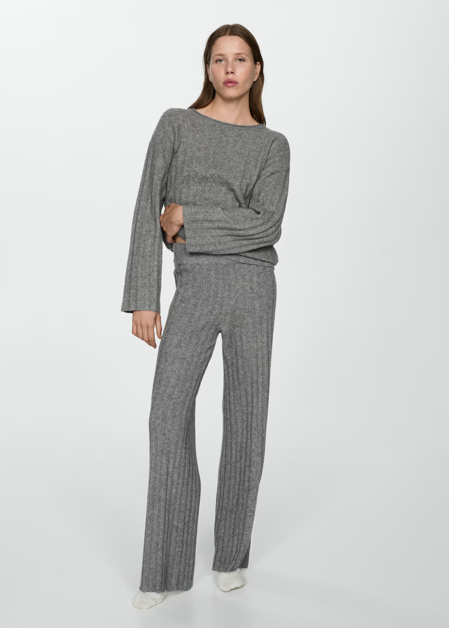 Ribbed pants - Women | MANGO USA | Mango (US/MX/AU)