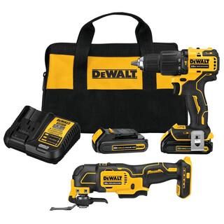 DEWALT ATOMIC 20-Volt MAX Lithium-Ion Cordless Brushless Combo Kit with (2) Batteries 1.5 Ah, Cha... | The Home Depot