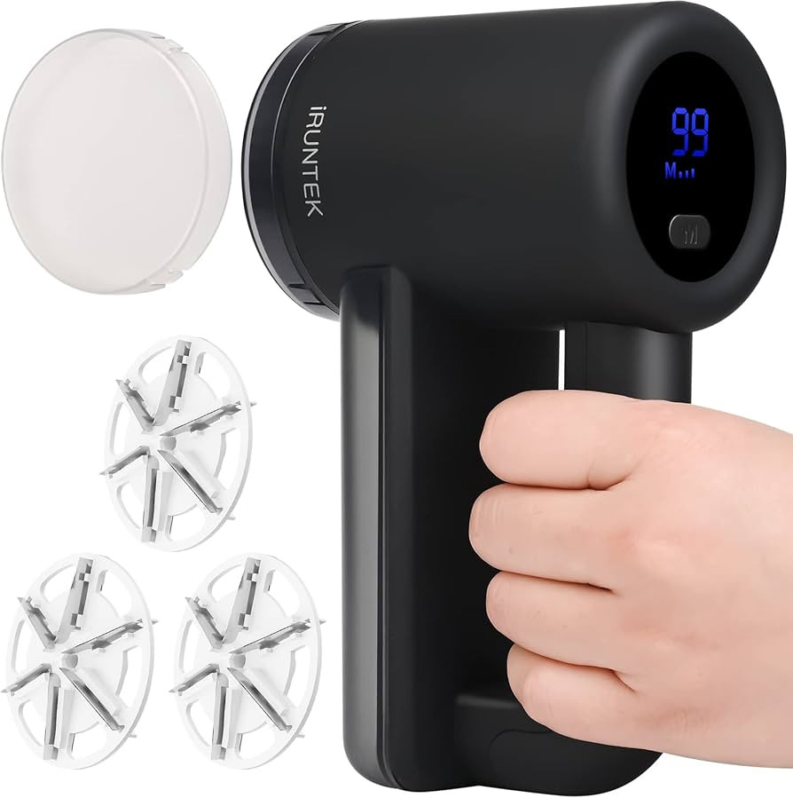 iRUNTEK Rechargeable Fabric Shaver, Electric Commercial Lint Remover with LED Display & Big Trash... | Amazon (US)