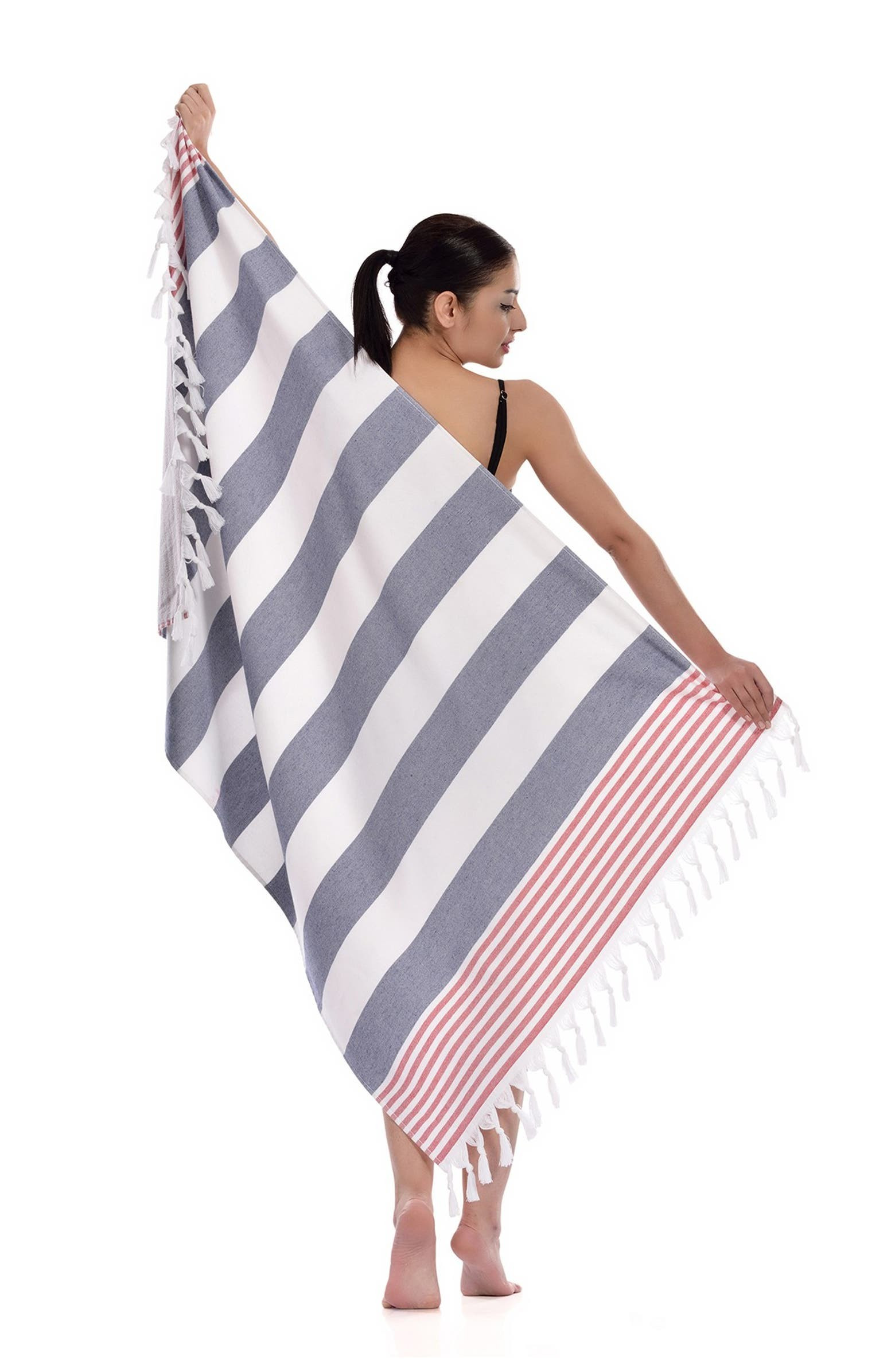 100% Turkish Cotton Patriotic Pestemal Beach Towel - Ocean Blue | Nordstrom Rack