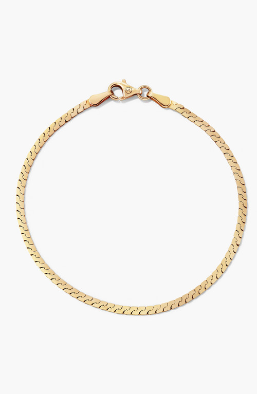 Serpentine Chain Bracelet in 14K Yellow Gold by MEJURI at Nordstrom, Size X-Small | Nordstrom