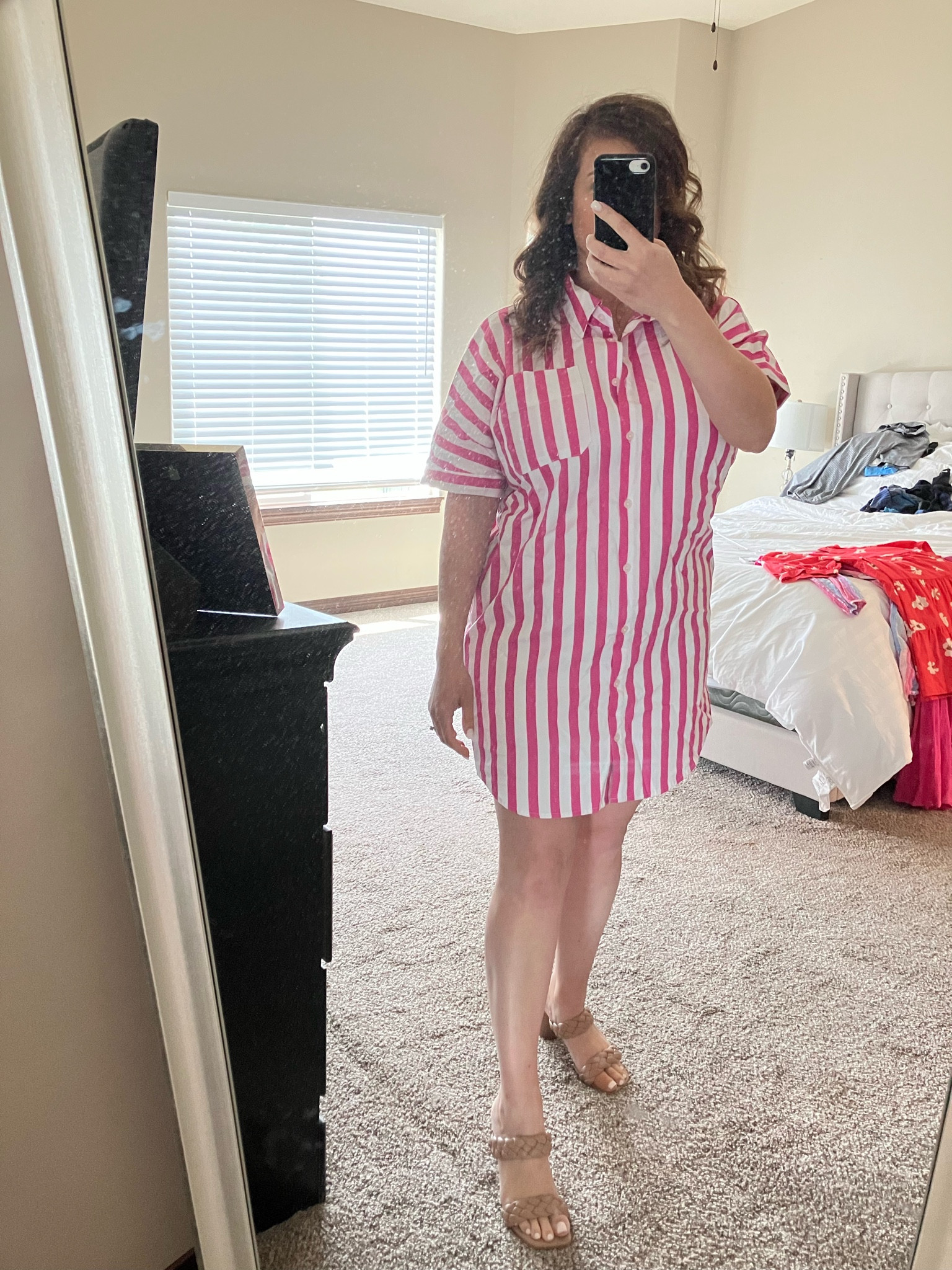 20% off my dress and heels 
Size down one in the dress, I am wearing a size small 

#LTKcurves #LTKsalealert #LTKunder50