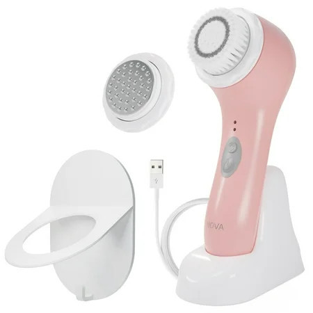 Spa Sciences NOVA - Sonic Facial Cleansing and Exfoliating Device with Antimicrobial Brush Bristles, Serum Infuser for Men & Women | Walmart (US)