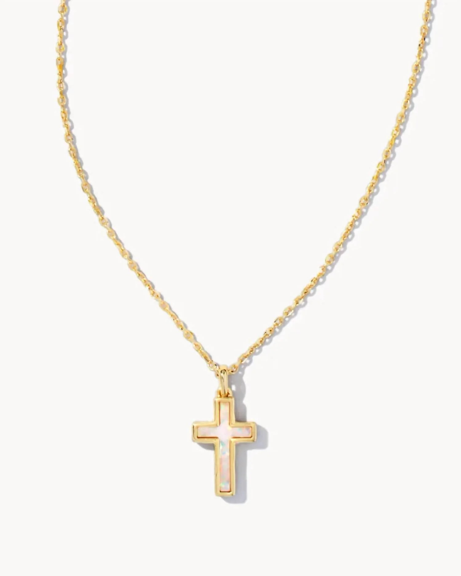 Cross Pendant Necklace In White | Shop Simon