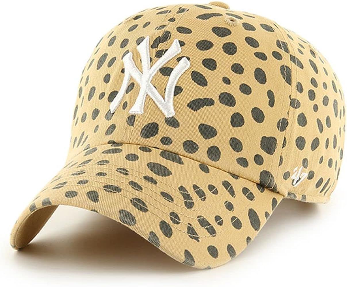 '47 New York Yankees Clean Up Dad Hat Baseball Cap - Light Tan Cheetah | Amazon (US)