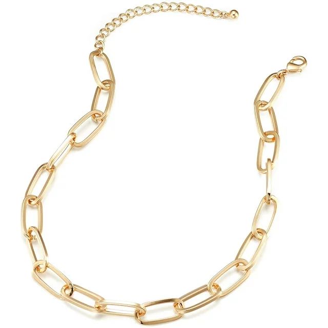 Gold Chain Necklace for Women Ladies Dainty and Chunky Chain Link Jewelry | Walmart (US)