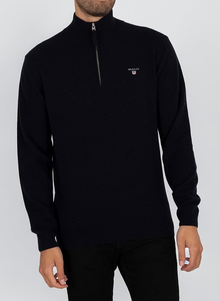 GANT Men's Superfine Lambswool Half Zip Knit, Cream | Amazon (UK)