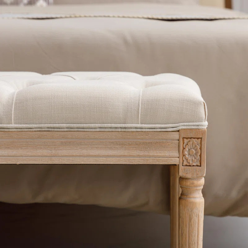 Alsafi Linen Upholstered Bench | Wayfair North America