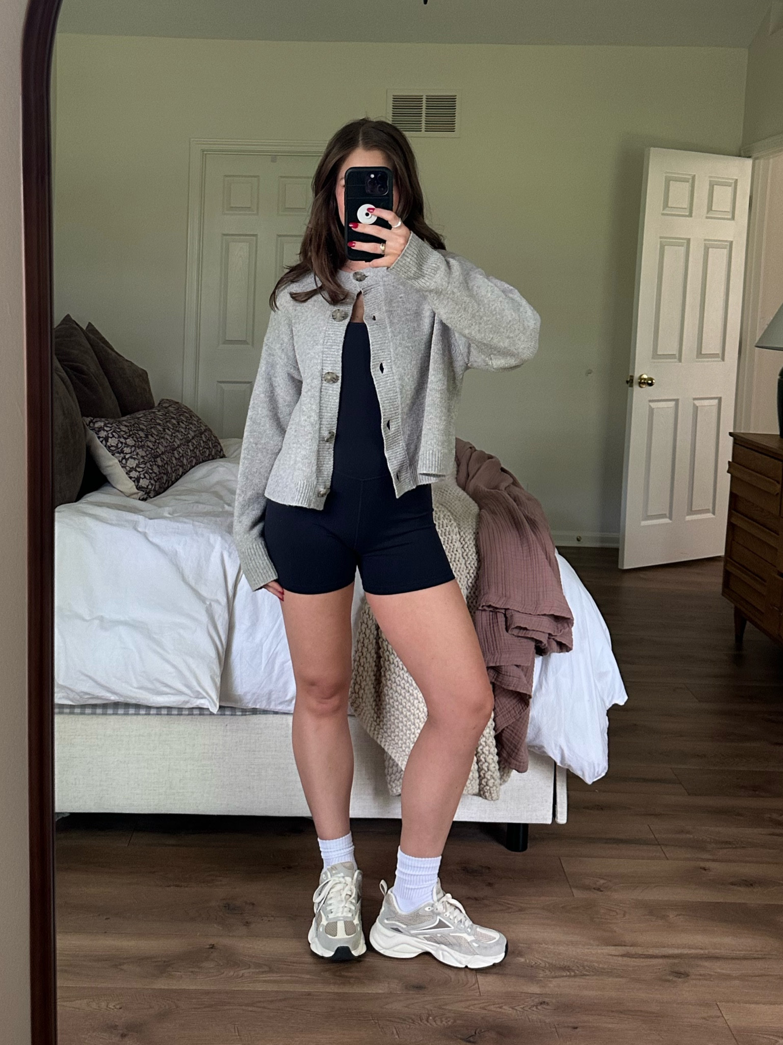 love an atheleisure romper with a cozy sweater and sneakers 🫶🏻🦋✨ #amazonfinds #sahm #ltk #findsunder50

#LTKmomlife #LTKootd #LTKActive