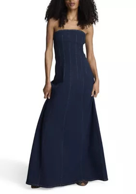 Kenneth Cole Women's Strapless A-Line Denim Dress, Medium | Belk