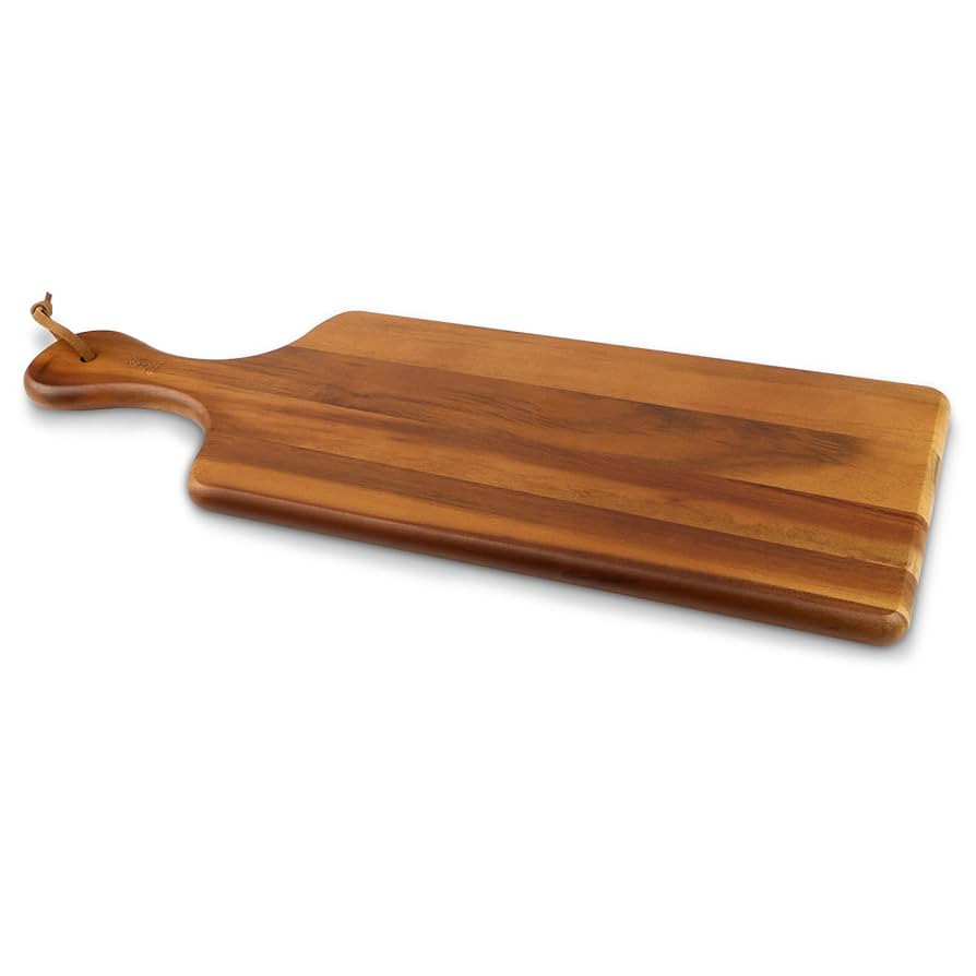 AIDEA Acacia Wood Cutting Board with Handle, Wooden Cheese Board Charcuterie Boards for Bread, Me... | Amazon (US)